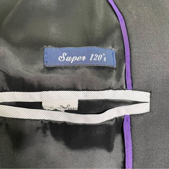 J.‎ Crew Two Button Jacket Blazer in Super 120s Wool Size 8 Black 23346 - Picture 10 of 11